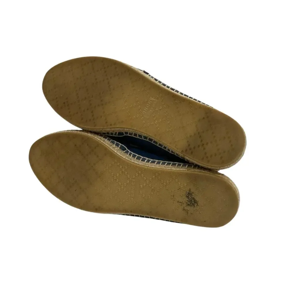Gucci Microguccissima Blue Leather Espadrilles Size 8 GG Monogram Made in Spain - Picture 11 of 12